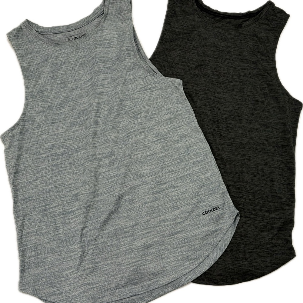 Muscle tank active wear top - set of 2 - Small